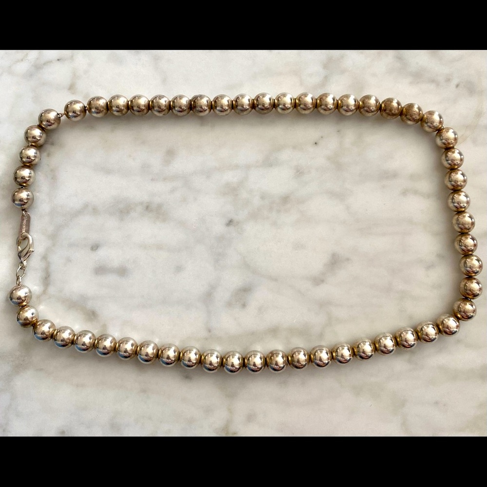 Bead Necklace- Sterling Silver